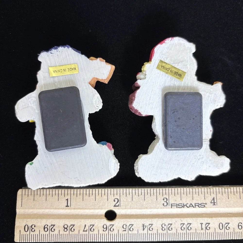 Vintage Scott's Collectables 2 Piece Snowman Magnet Set,  NOS